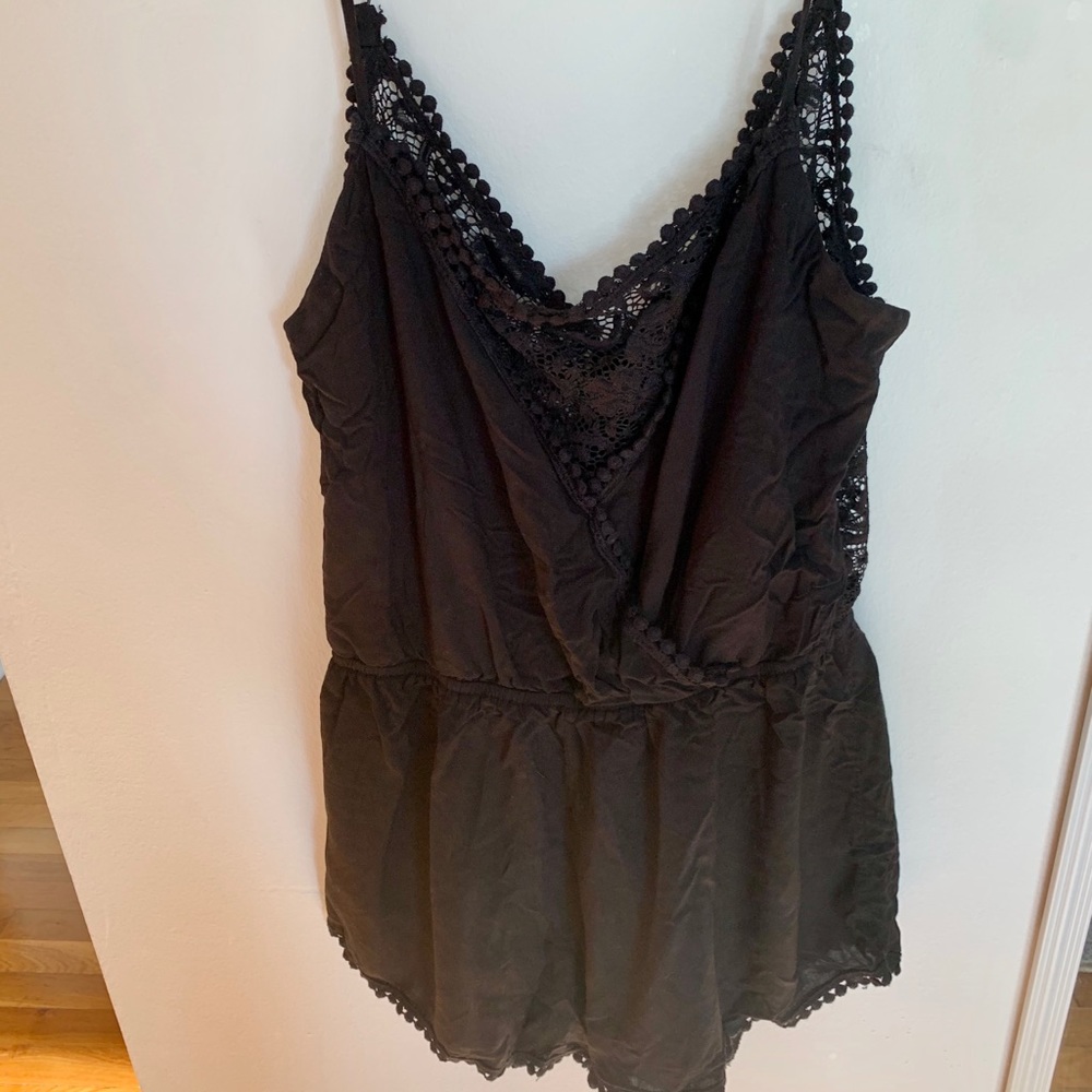 Black lace romper